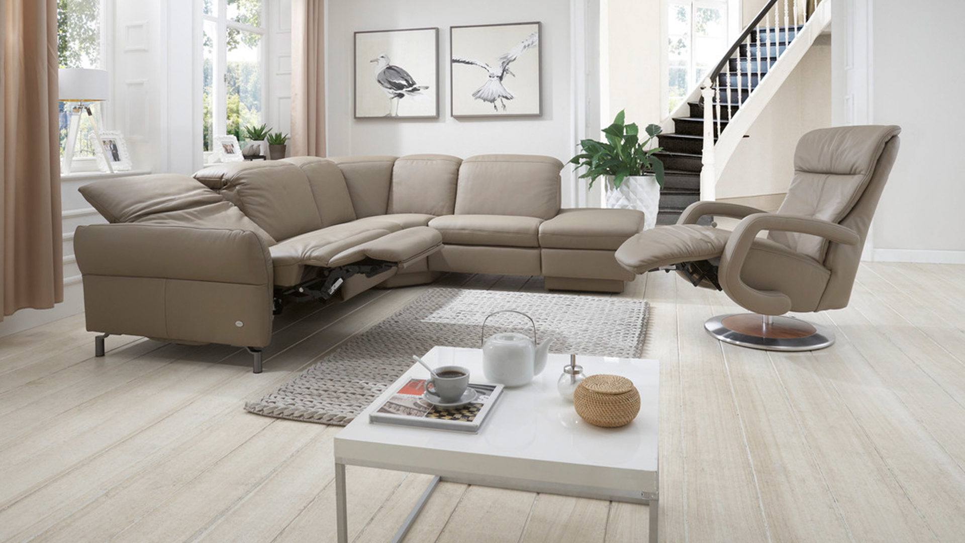 wohnlandschaft braun leder, möbel boer coesfeld, möbel a-z, couches + sofas, comfortmaster, Design ideen