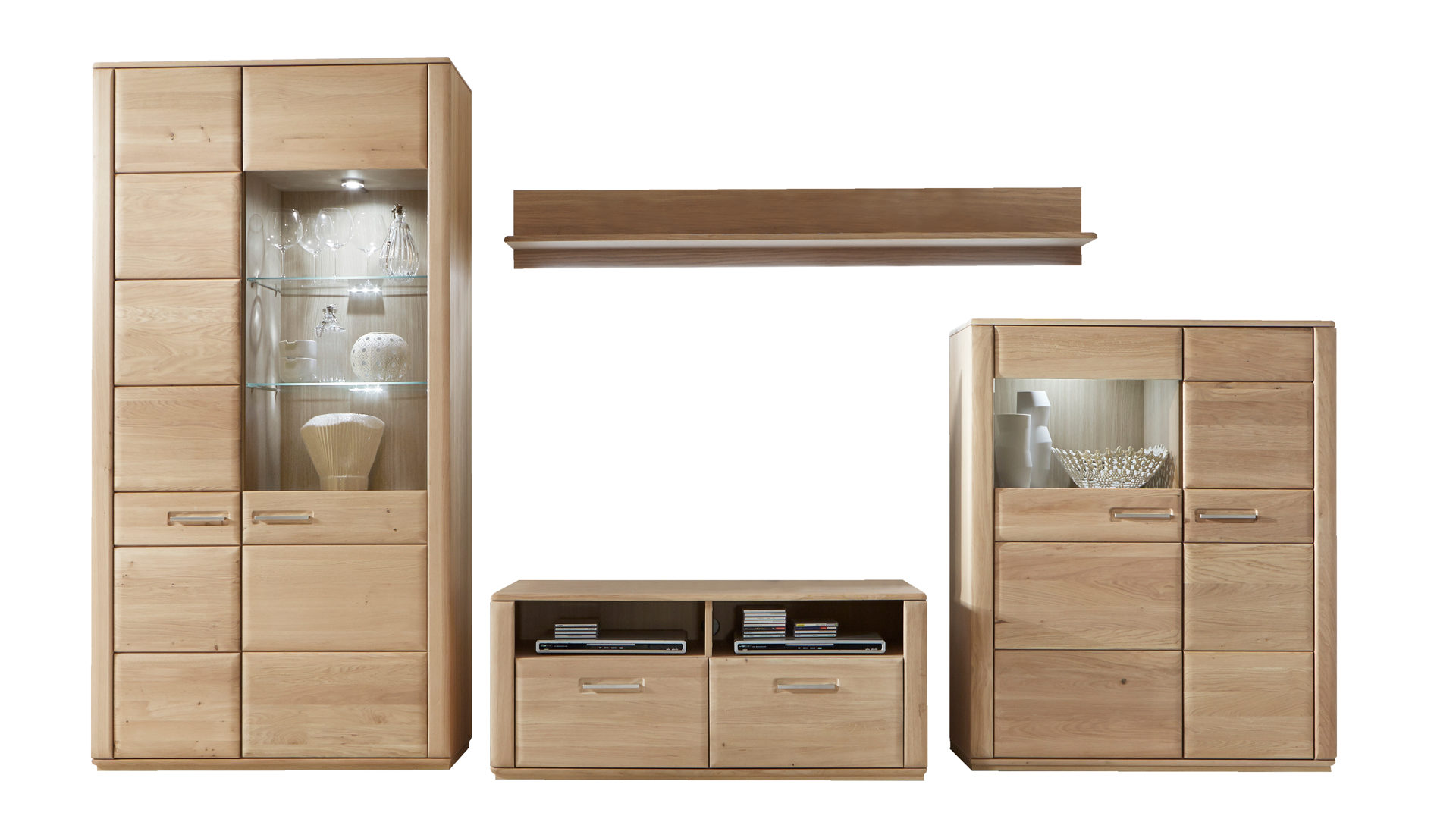Mobel Boer Coesfeld Mobel A Z Regale Raumteiler Wohnkombination Wohnwandkombination Wohnwandkombination Mit Vitrine Und Tv Schrank Geolte Eiche Bianco Fronten